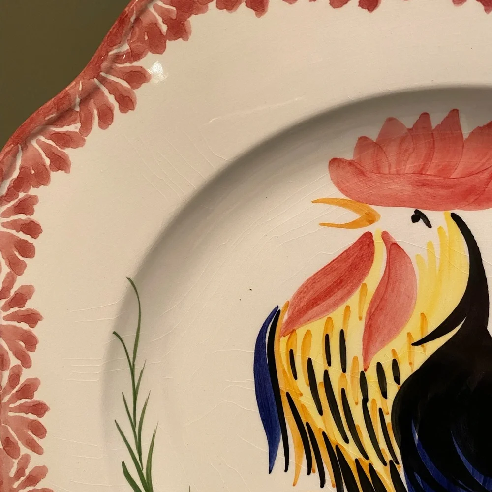 Square rooster plate - Picture 2 of 8